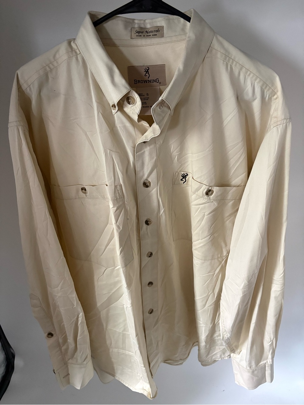 Browning Men's Off-White Lightweight Button-Up Shirt Jacket